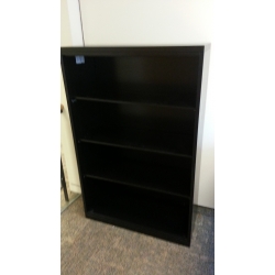Black Metal 4 Shelf Bookcase, Fully Adjustable Shelves